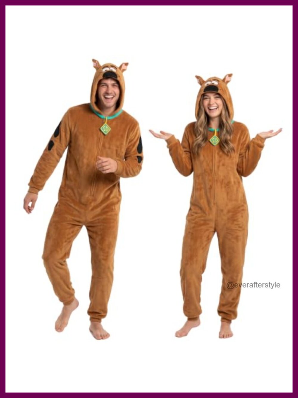 Scooby-Doo Adult One-Piece Pajama Plush Fleece Hooded Union Suit Costume